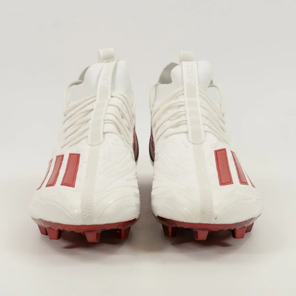 Adidas Adizero Primeknit 'White Team Power Red' HP8740 Football Cleats size 12.5
